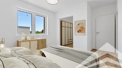 Musterfoto Schlafzimmer möbliert