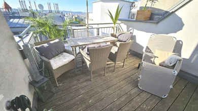 Wunderschöner Ausblick von der Terrasse im OG