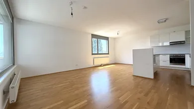 Wohnzimmer mit offener Küche (1)
