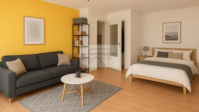Wohn-Schlafzimmer Visualisierung