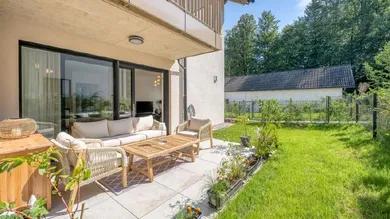 Gartenwohnung-Grödig bei Salzburg-Terrasse-Garten