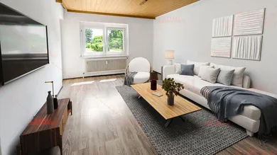 Wohnzimmer virtuell eingerichtet