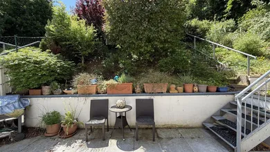 Ausblick auf Terrasse