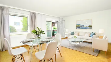 Wohnzimmer (virtuell eingerichtet)