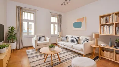 Wohnzimmer (virtuell eingerichtet)
