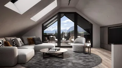 Wohnen Penthouse visualisiert