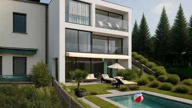 Moderne Villa mit Pool im Gru¨nen