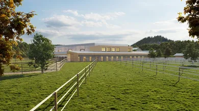 Projektierte Reithalle