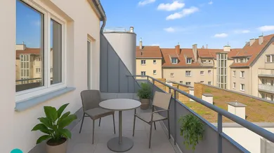 Terrasse möbliert (gestaged)