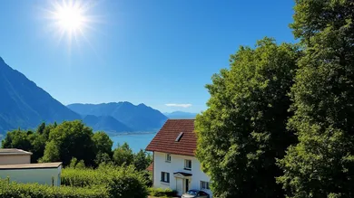 Aussicht vom Balkon