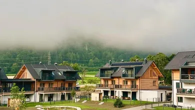 Blick auf die Wohnanlage