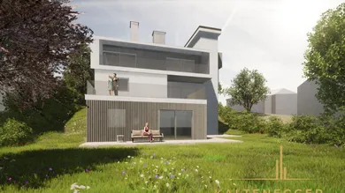 Visualisierung - Haus Gartenansicht
