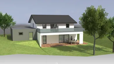 Rendering Baubewilligtes Haus Süd