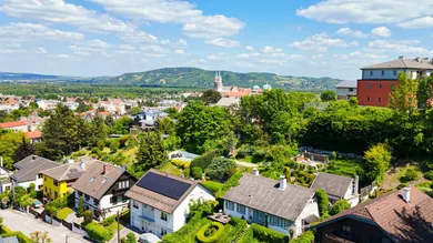 Umgebung, Blick auf Stift Klosterneuburg