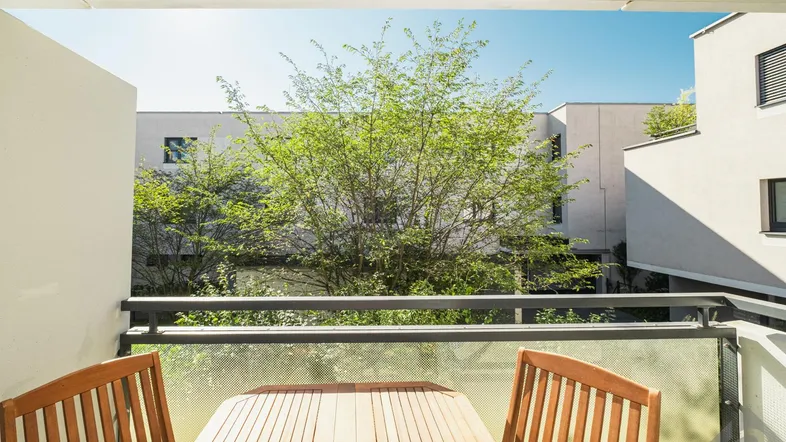 Ausblick Balkon