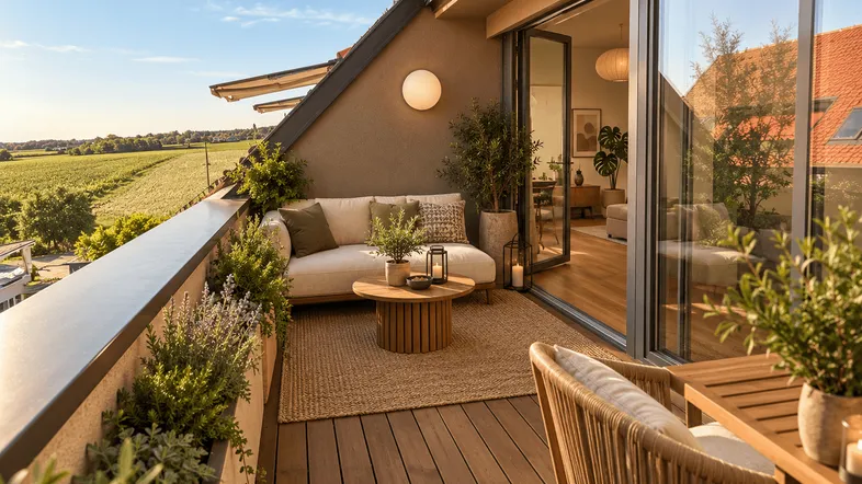 KI-bearbeitet – Balkon
