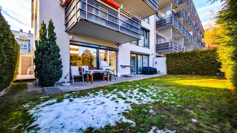 Barrierefreie 3-Zimmer-Garten-Wohnung in Niedrigenergiebauweise samt TG-Platz in der Höttinger Au!