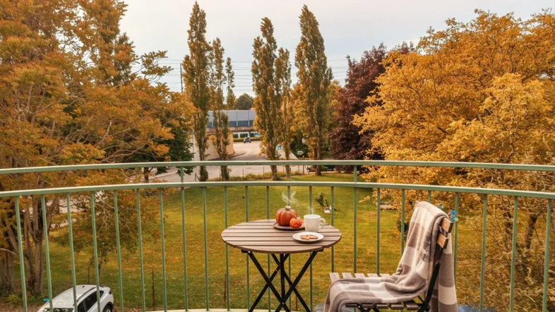 Ausblick vom Balkon