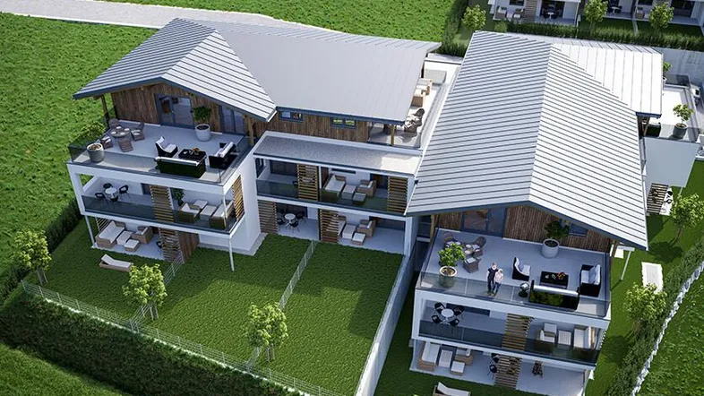 Visualisierung Haus C und D