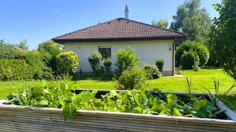 Garten mit viel Platz und Hochbeeten