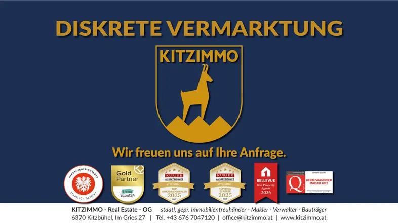 KITZIMMO-diskrete Vermarktung von exklusiven Immobilien in und um Kitzbühel.