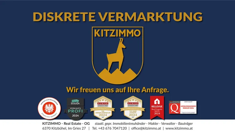 KITZIMMO-diskrete Vermarktung von exklusiven Immobilien im Raum Kitzbühel.