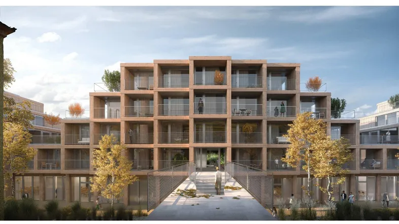 Bauprojekt Neubau baubewilligt: 53 Apartments, 5 Büros und 6 Seminarräume