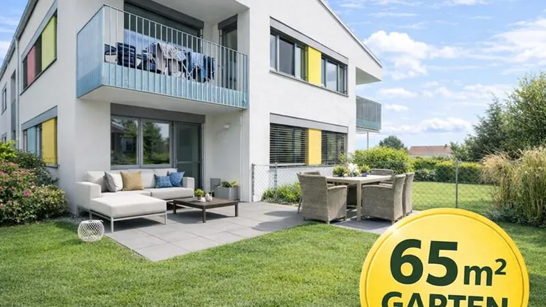 56m² Wohnung mit Garten