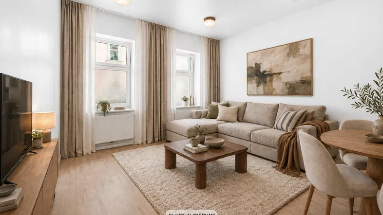 Wohnzimmer, KI Visualisierung
