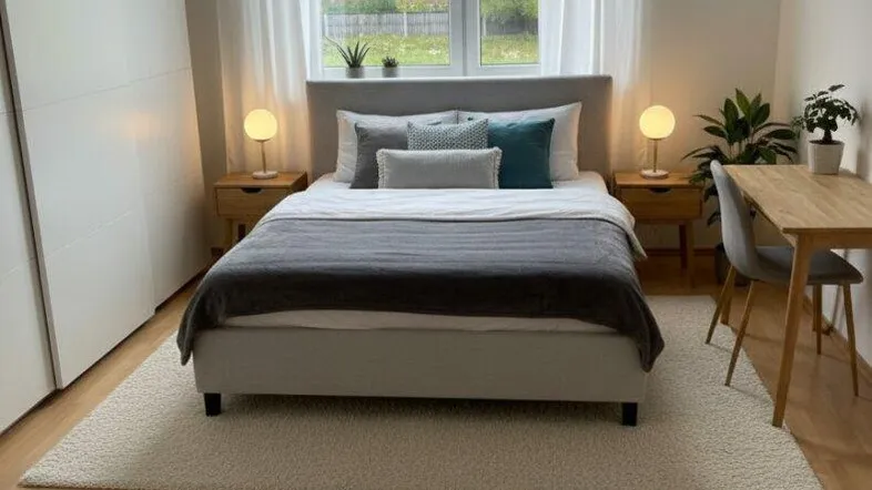 Möbelierungsvorschlag Schlafzimmer KI generiert