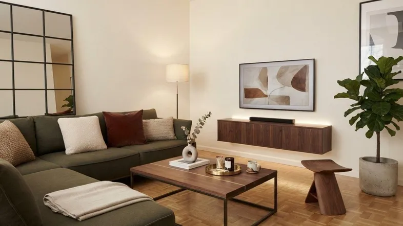 Wohnzimmer KI generiert