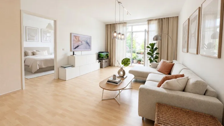 Wohnzimmer KI generiert