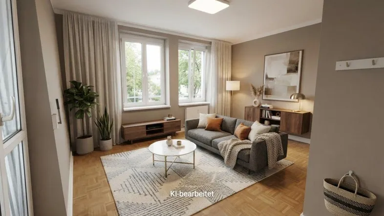 Wohnzimmer KI generiert
