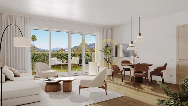 Rendering Gartenwohnung Wohnparadies Oberlangkampfen