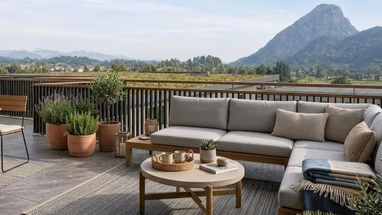 Haus B Ausblick Dachgeschoss