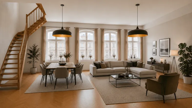 Maisonette Wohnzimmer