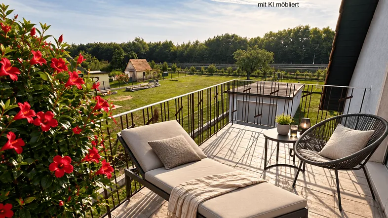 Balkon mit K1 möbliert
