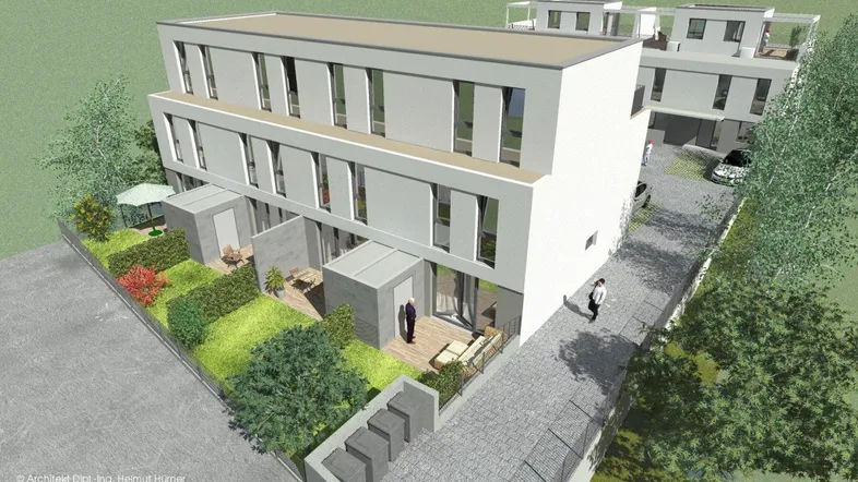 "PROVISIONSFREI " Baubewilligung für 8 Reihenhäuser mit Terrassen und Gärten