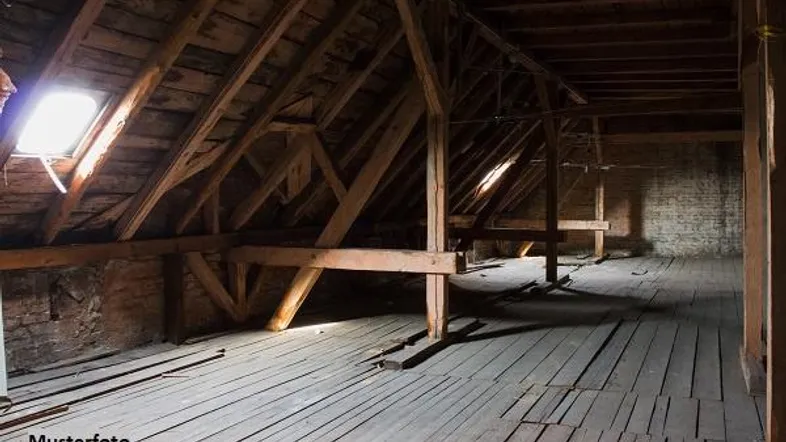 Geräumiger Dachboden mit sichtbaren Holzbalken und Dachfenstern, bereit für den Ausbau.