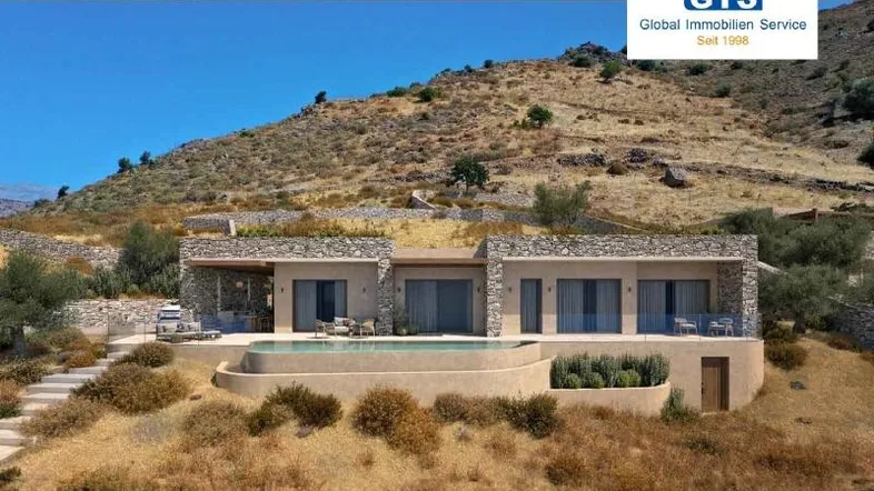 Villa Dimitra mit Pool 3D-Darstellung
