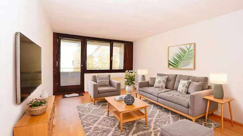 Wohnzimmer (virtuell eingerichtet)