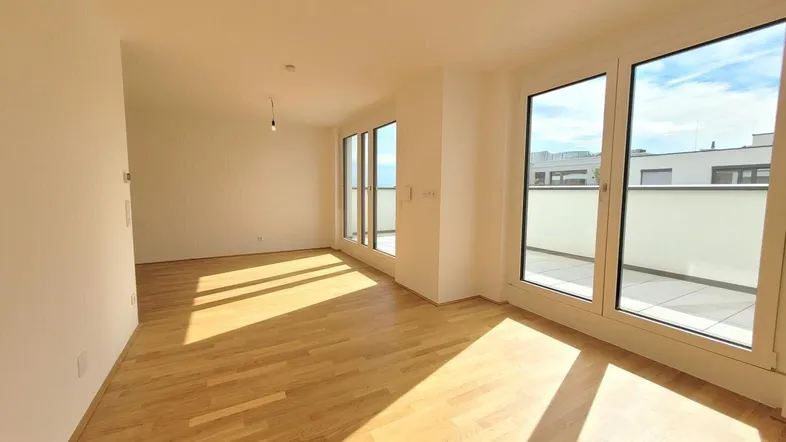 Wohnzimmer mit Terasse