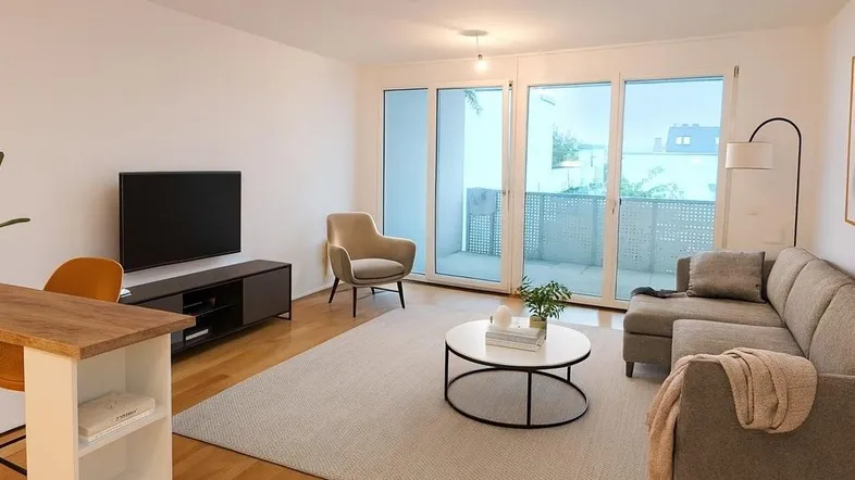 Wohnzimmer mit KI eingerichtet