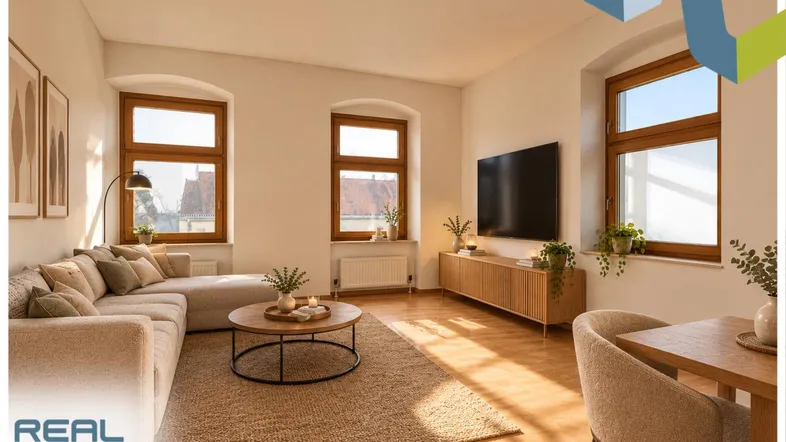 KI erstelle Visualisierung - Wohnzimmer