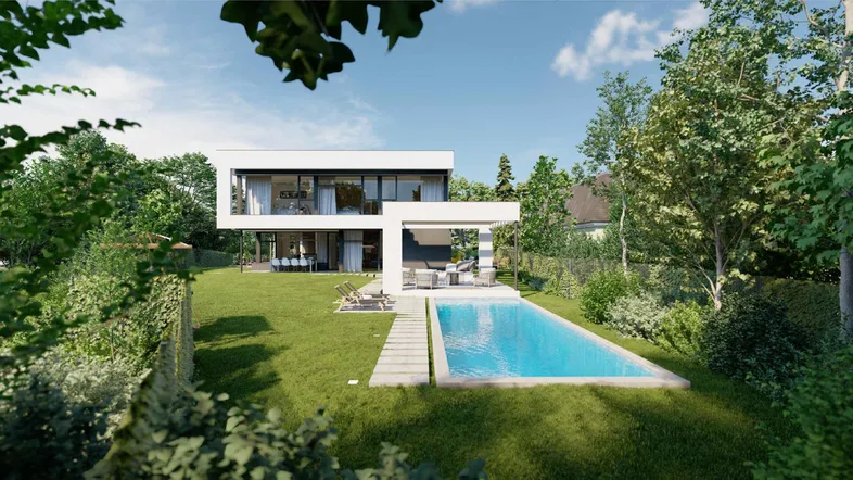 BAUBEWILLIGTES Grundstück in Traumlage Nähe Wien! I Einreichpläne bereits vorhanden I Villa mit 5 Zimmern möglich I Pool und Sauna I Garage