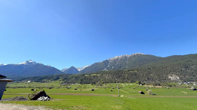 Aussicht vom Grundstück