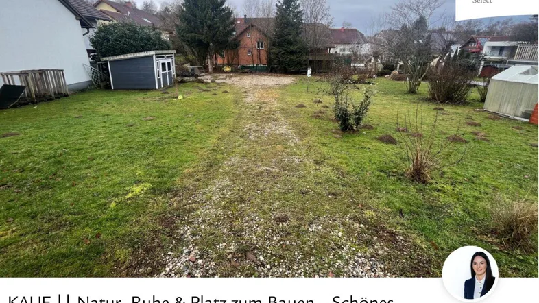 Weitläufiges Baugrundstück mit viel Grünfläche und Potenzial für ein neues Zuhause.