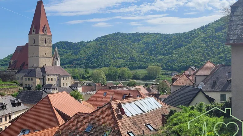 Garten mit Blick auf die Donau