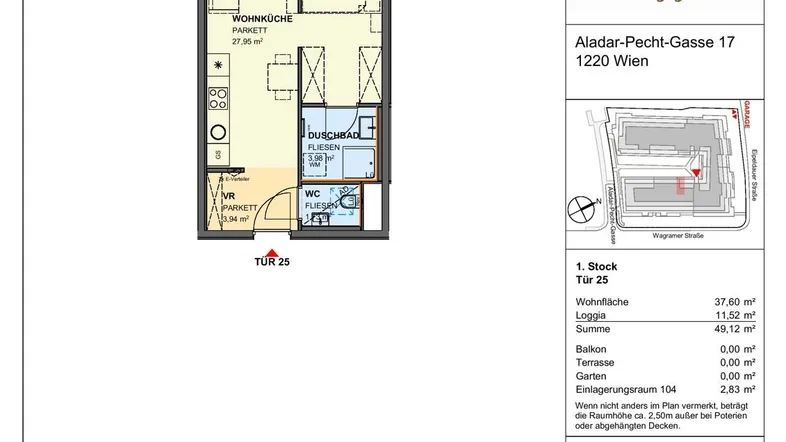 Wohnungsplan 17.25