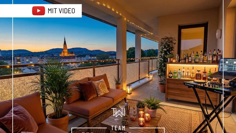 Über den Dächern von Graz – 5-Zimmerwohnung mit 100 m² Dachterrasse und Panoramablick zum Schlossberg und Herz-Jesu-Kirche